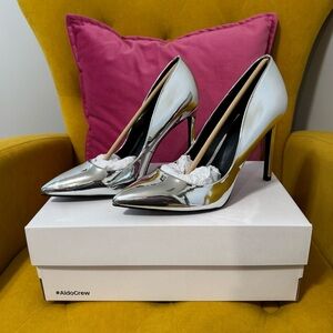 NWT - Nine West Folowe Heel / Pump - Silver - Size 8.5